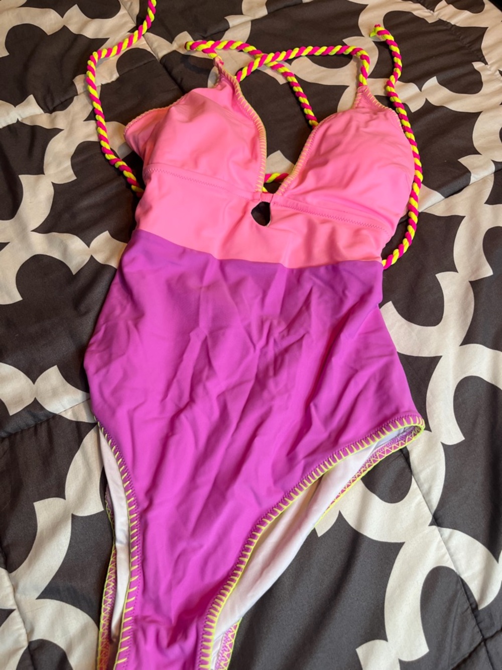 Popvil Neon One piece Adult Swimsuit size S… new with tags…